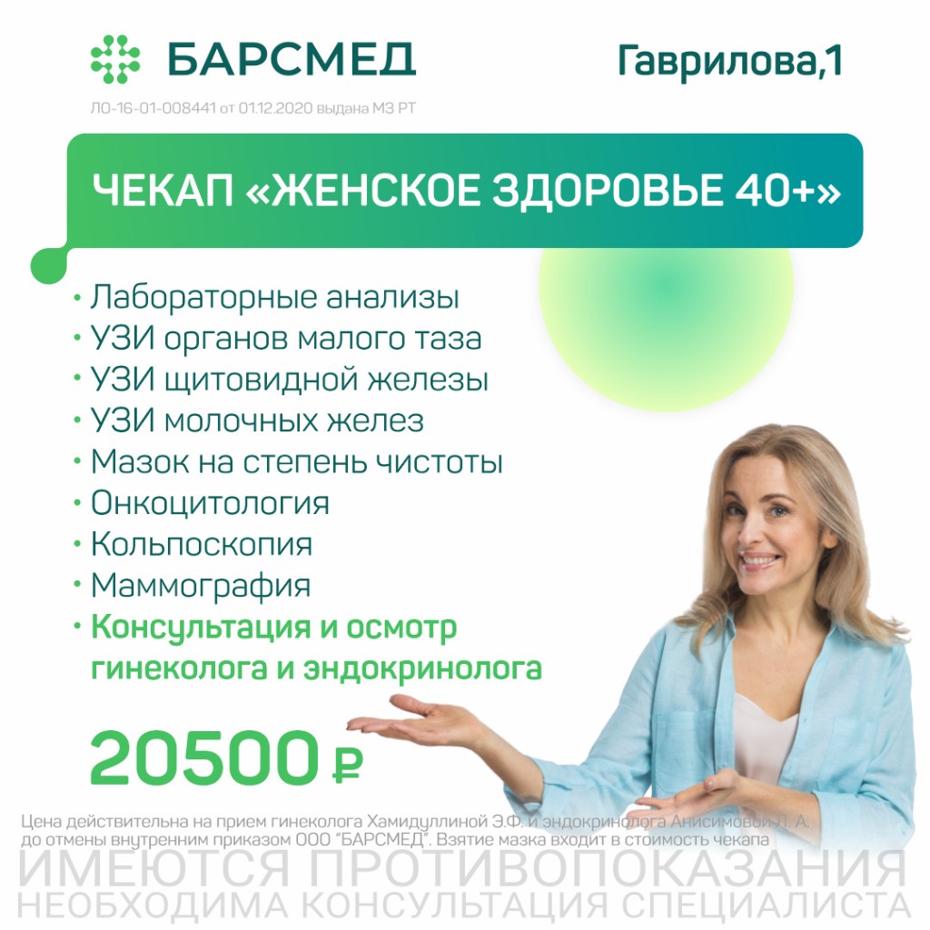 Чекап «Женское здоровье 40+»